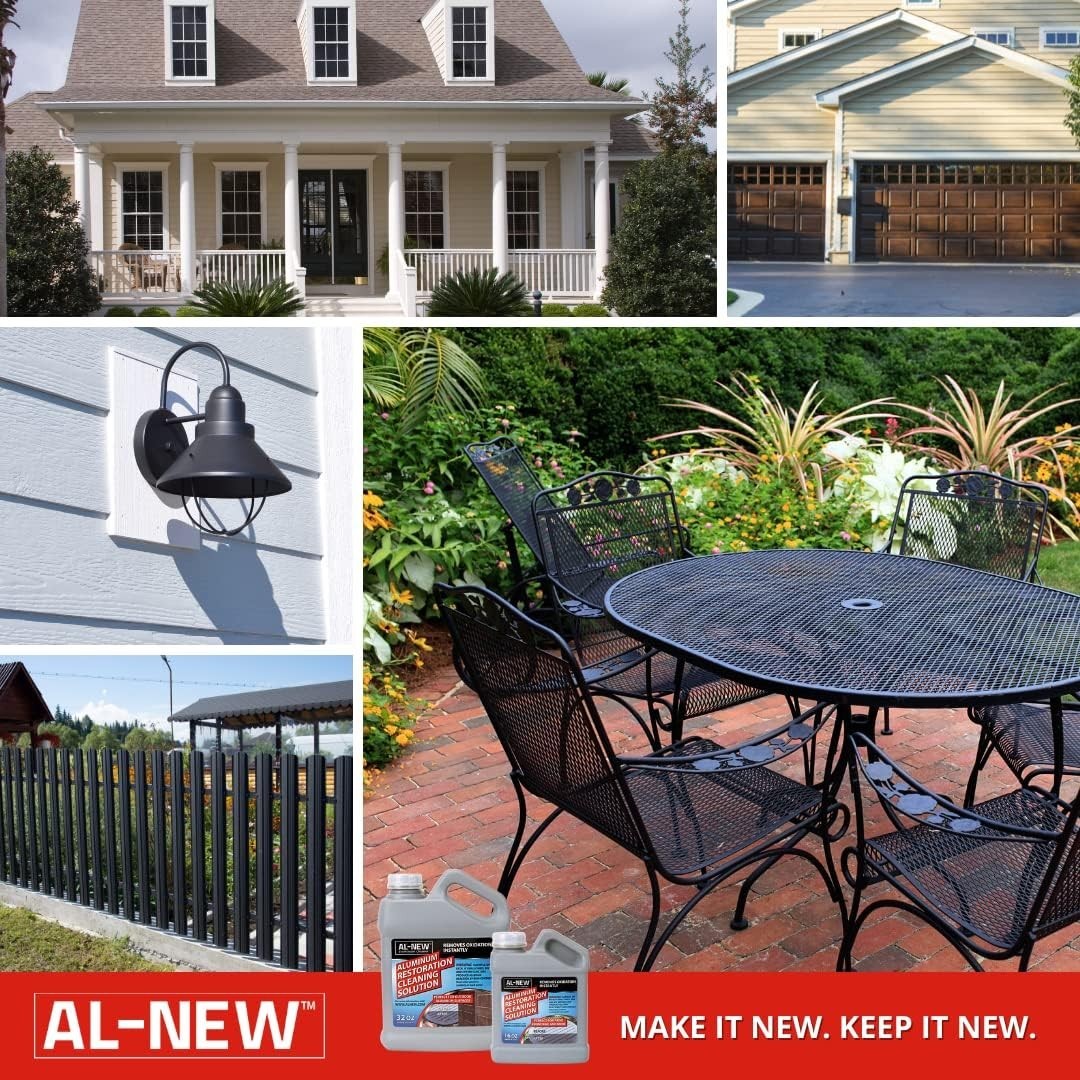 Aluminum Restoration Cleaning Solution 16oz for Patio Furniture & Metal Surfaces