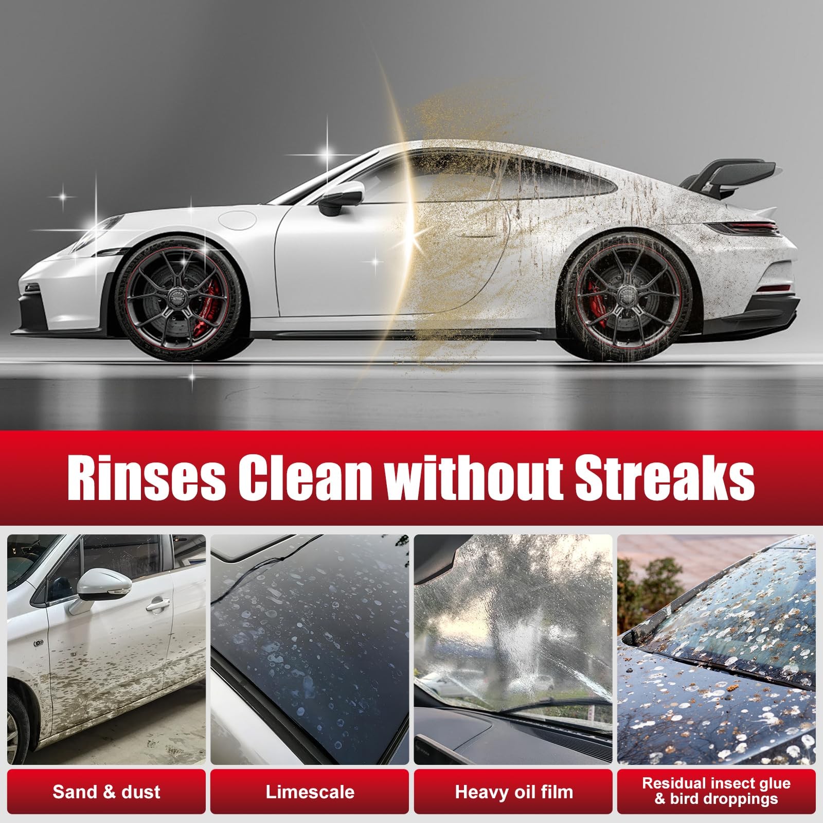 The Lazy Car Wash Touchless Foam Soap – Spray On, Rinse Off, Scratch-Free For…