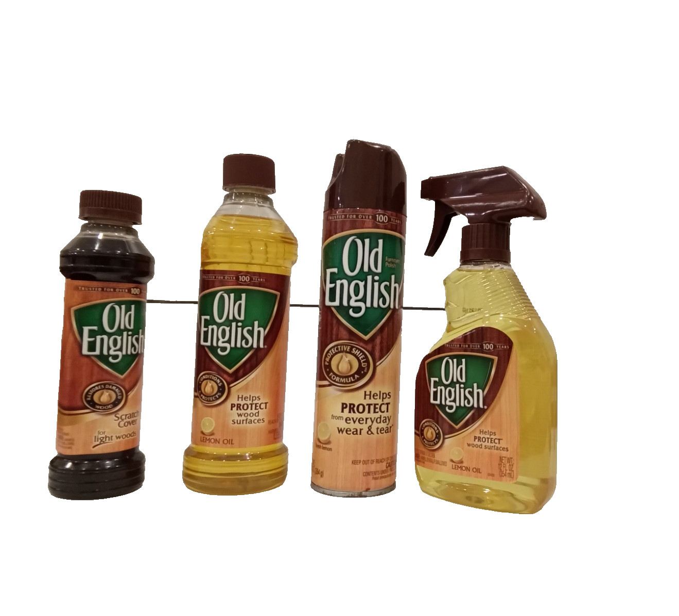 Lot of 4 Favorites-Old English Furniture Polish/protector, READ DESCRIPTION/PIX