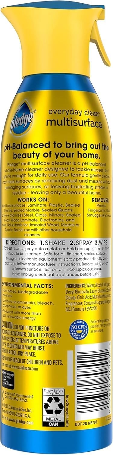 pH-Balanced Multisurface Spray Gently Clean 101 Surfaces Remove Dust & Messes No