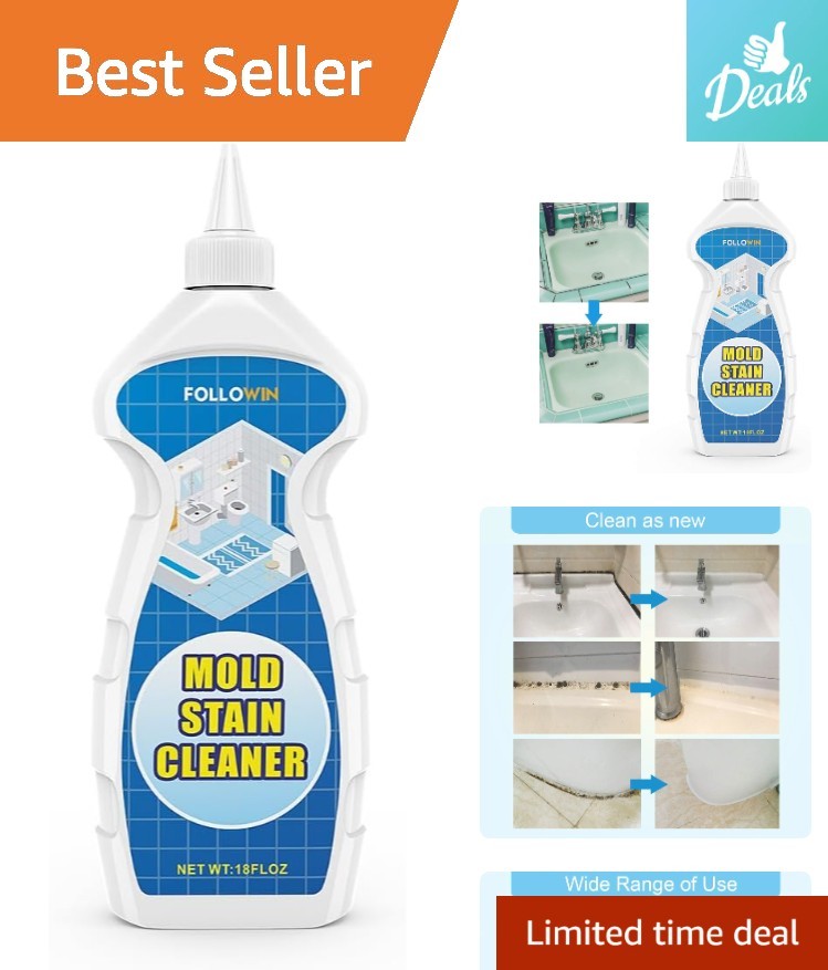 Gentle Yet Effective 18oz Mold Cleaner Gel – Versatile for Bathrooms & Kitchens
