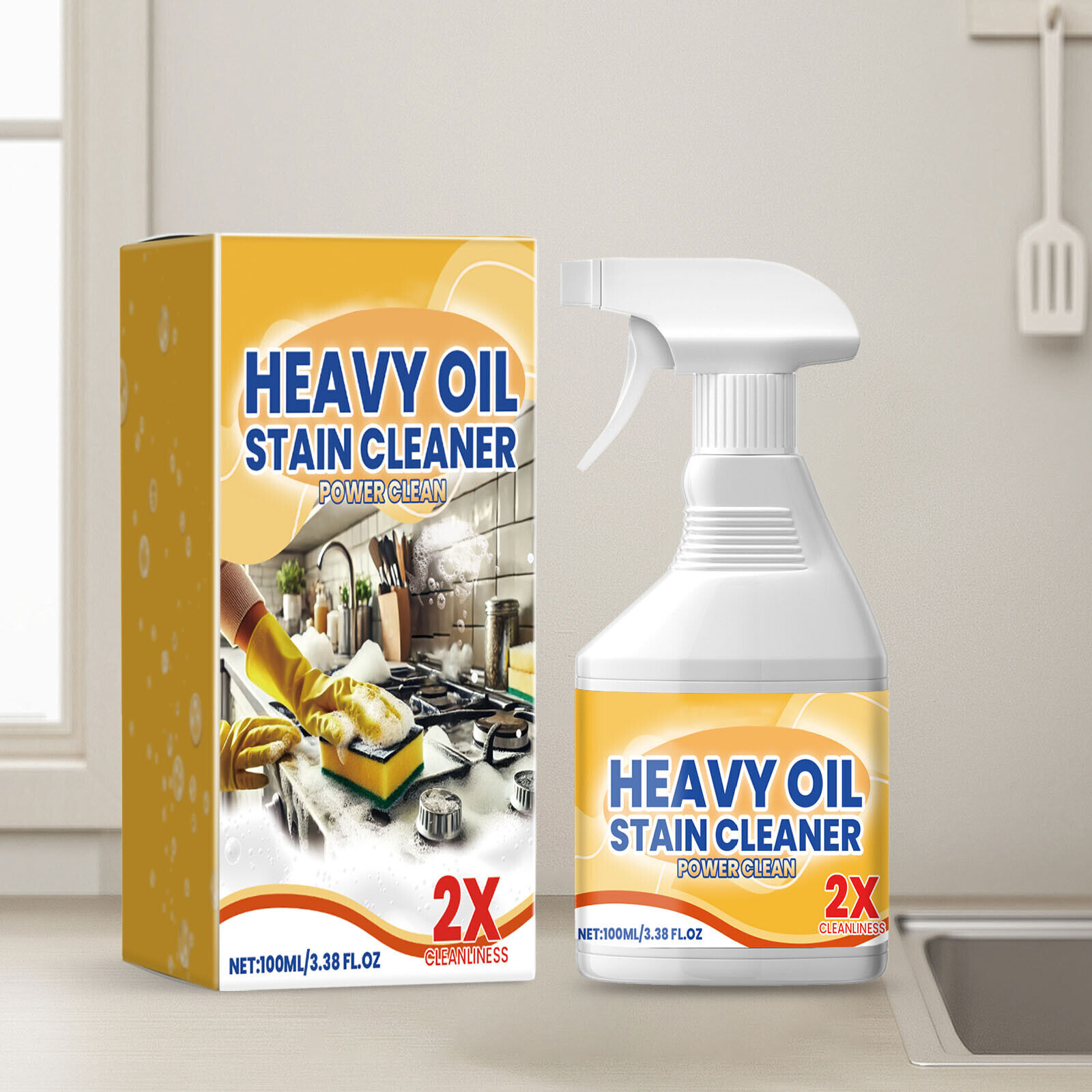 Kitchen Heavy Oil Cleaner, 2025 New All Purpose Kitchen Heavy Oil Cleaning NEW
