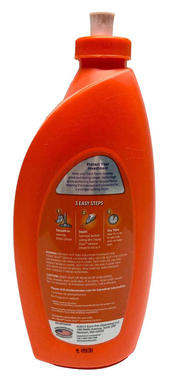 SHARK Wood & Hard Floor Polish 28oz High Gloss Restores & Protects – Brand New