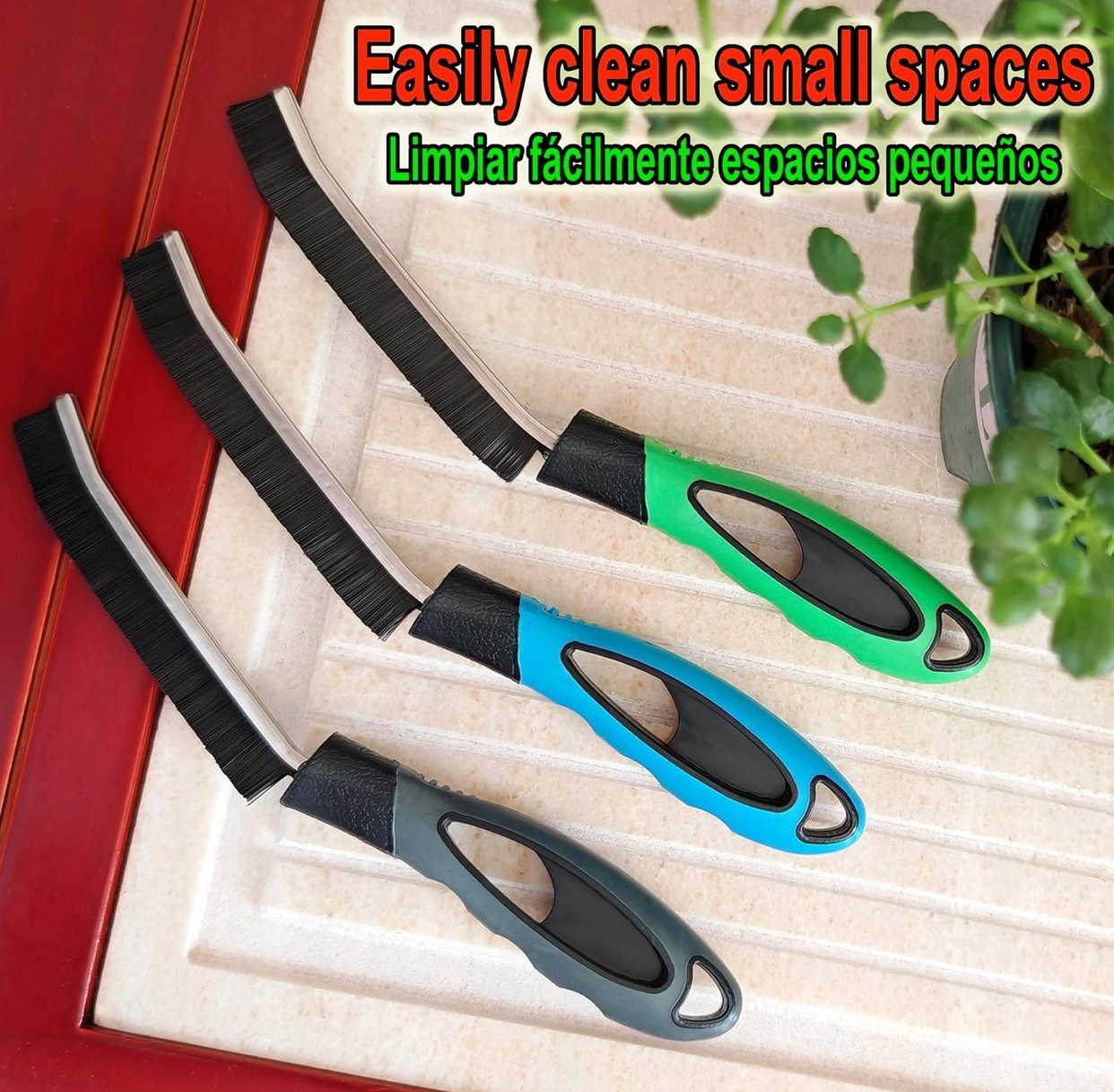 2 Pk. Heavy Duty Crevice Cleaning Tool- Brush For Grout, Toilet, Sink, Faucet ++