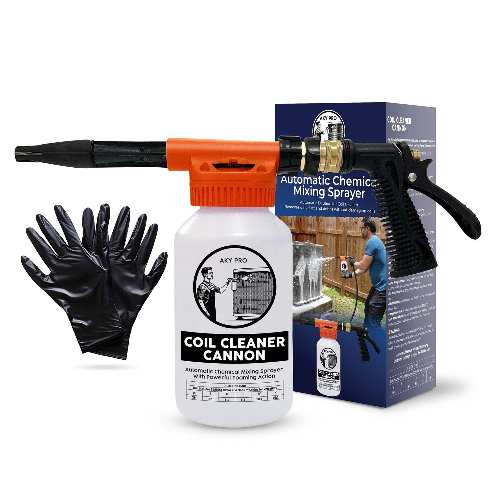 AKY PRO AC Coil Cleaner Cannon Sprayer 2-Quart HVAC Foam