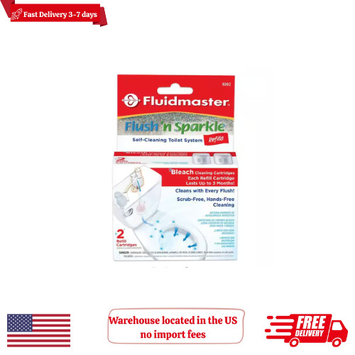 Flush N Sparkle Bleach Toilet Cleaning Refills (2-Pack), Fluidmaster 8302P8