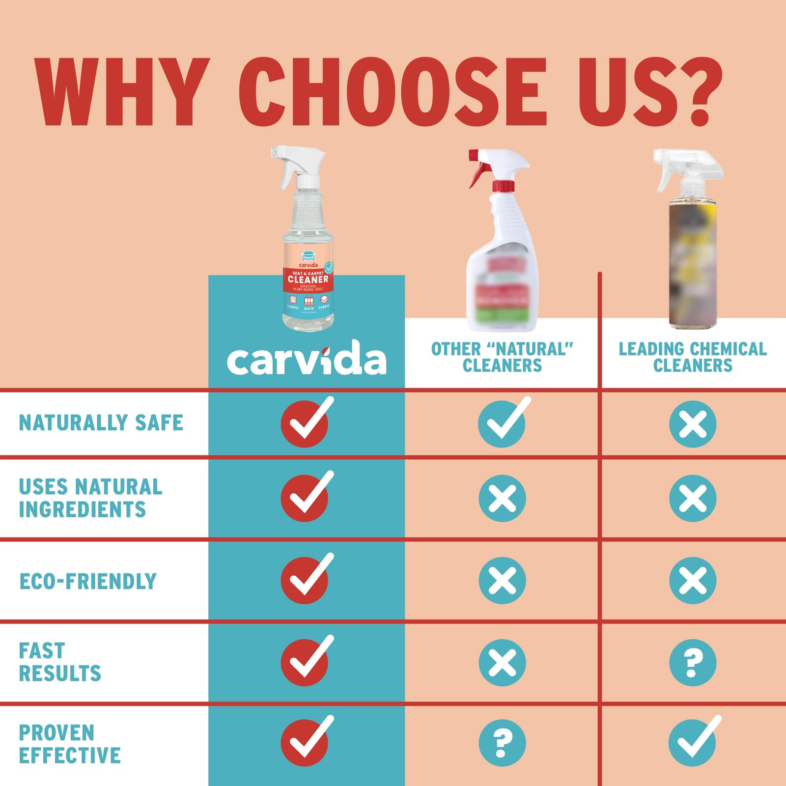 Carvida Seat & Carpet Instant Cleaner Stain Remover Spray for Automotive Fab…