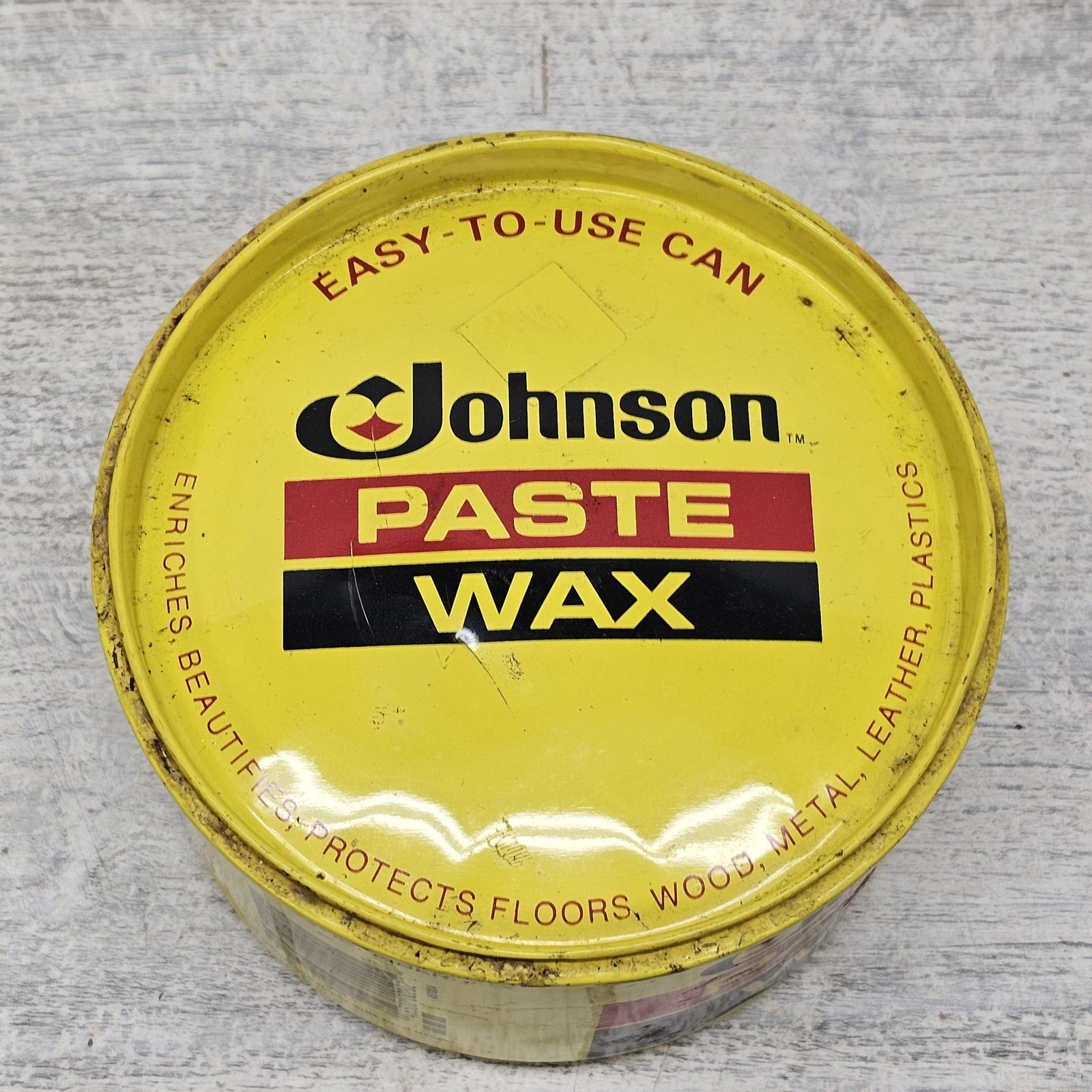 Johnson Paste Wax 16oz One Pound Half Full Floor Wood Metal Leather Polish