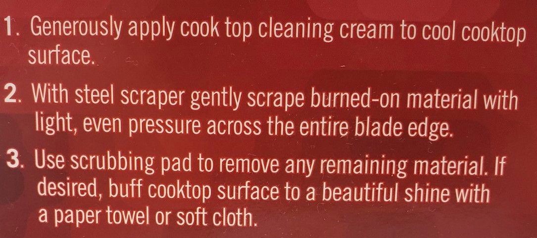 heavy duty Cleaning Kit Radiant induction Glass Ceramic Cleaner Cooktop 4-Piece