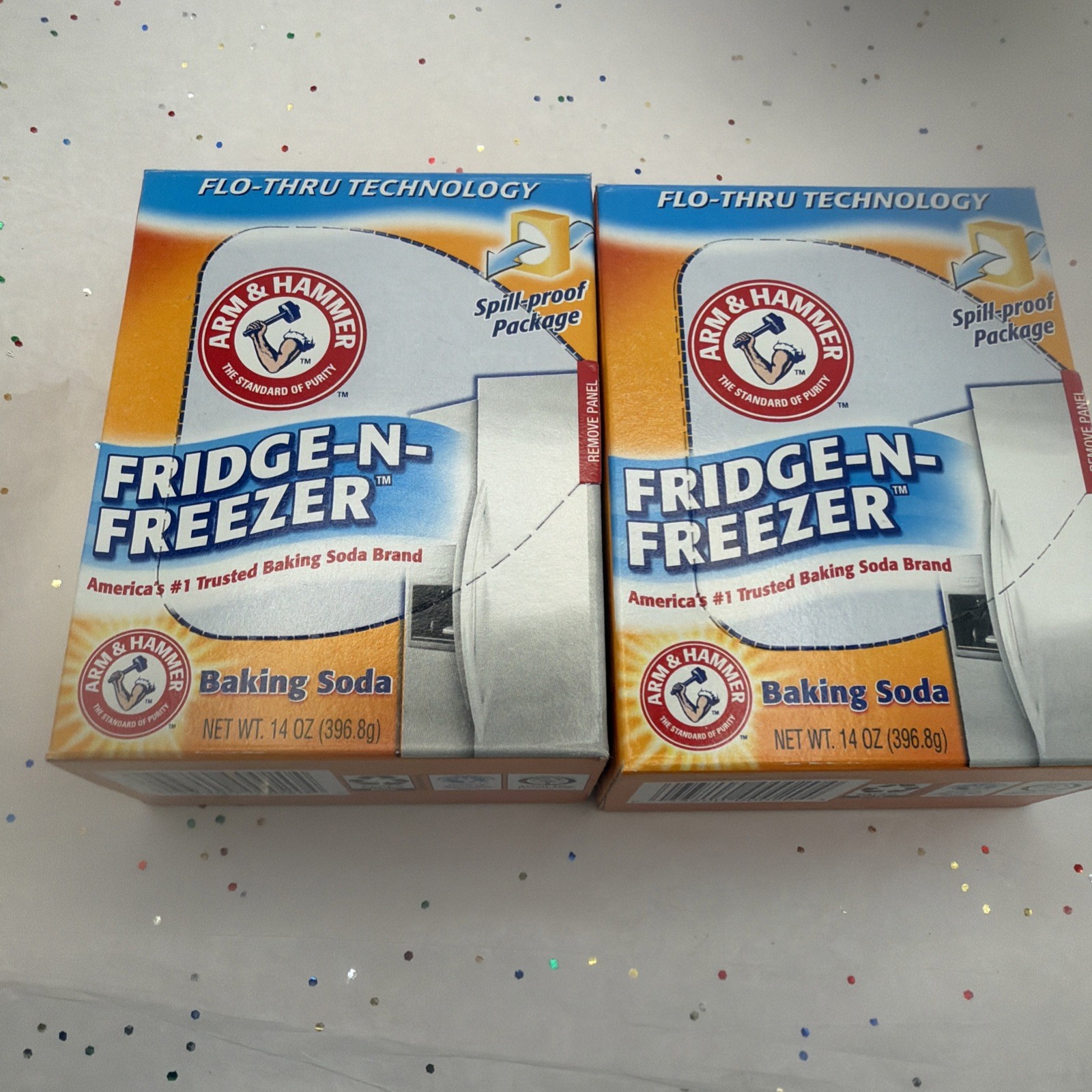 Arm & Hammer Fridge-N-Freezer Baking Soda Odor Absorber 14 Oz (2 Pack) New