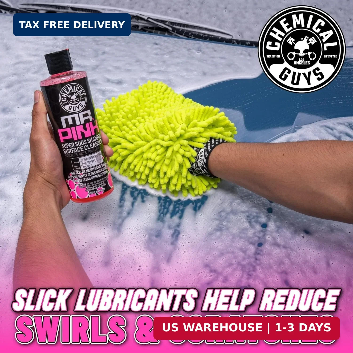 Chemical Guys Mr. Pink Car Wash Soap – 64 oz Super Suds Foaming Car Wash Soap fo