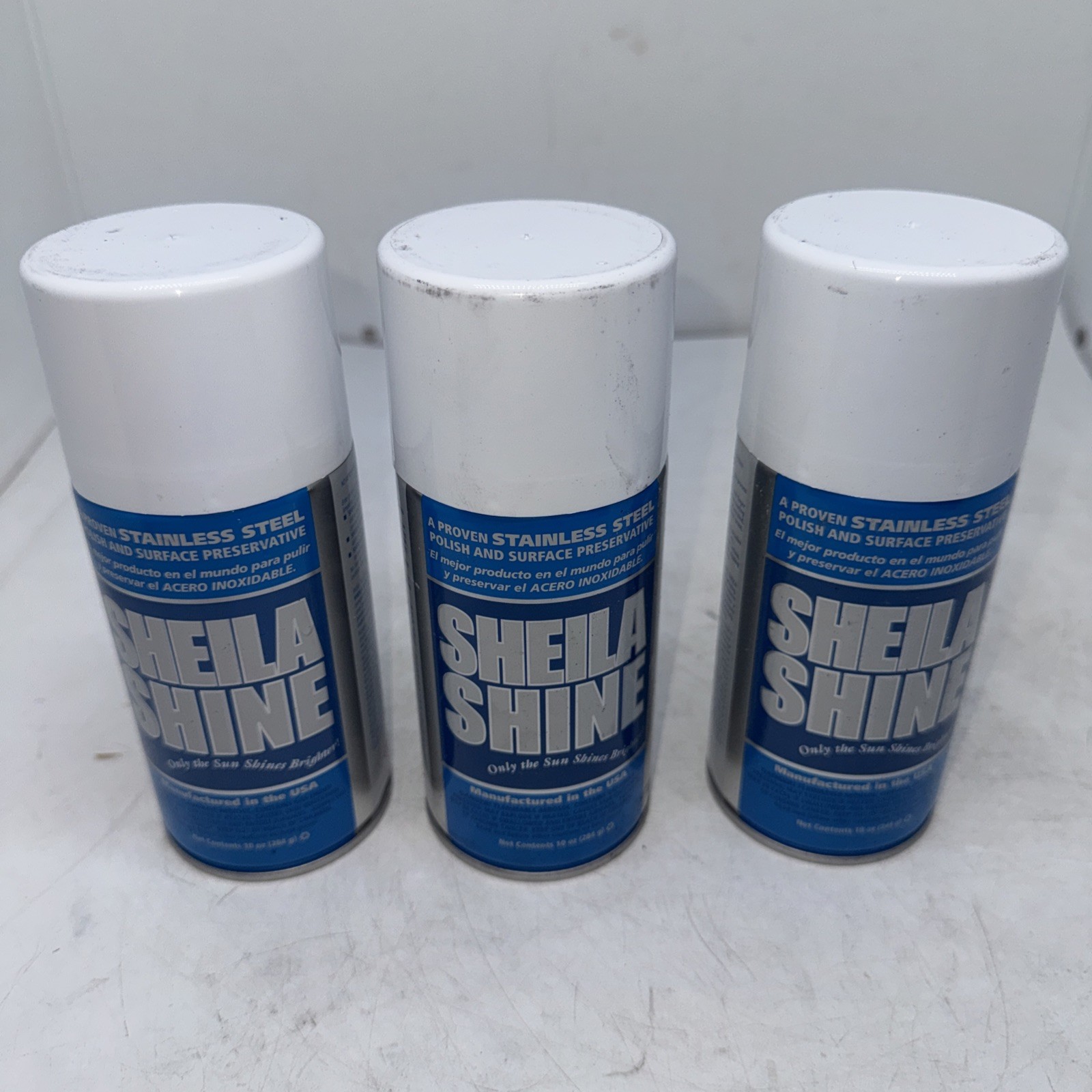 (3) Cans Sheila Shine 10oz Stainless Steel Cleaner and Polish NEW
