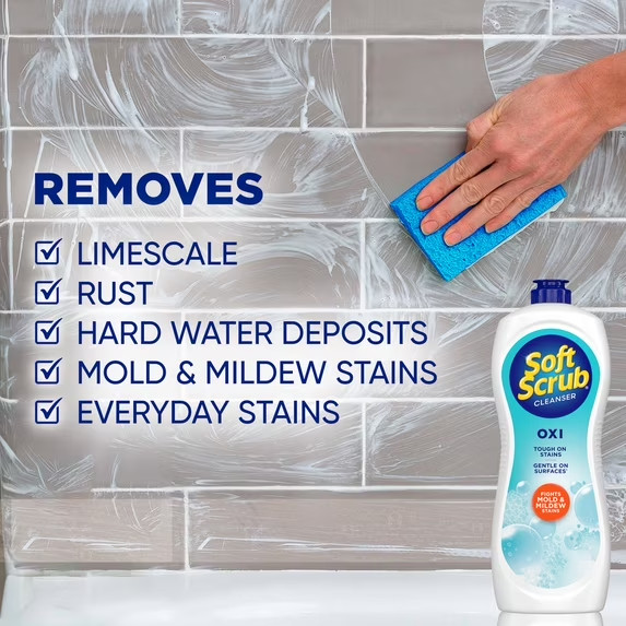 Soft Scrub Multi-Purpose Cleanser, Surface Cleaner 24 Fluid Ounces 2 Pack