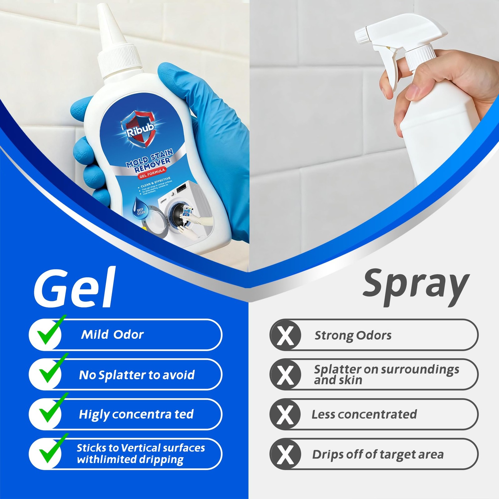 Mold Stain Remover Gel Heavy Duty Household Cleaning Gel for Washing Machine …