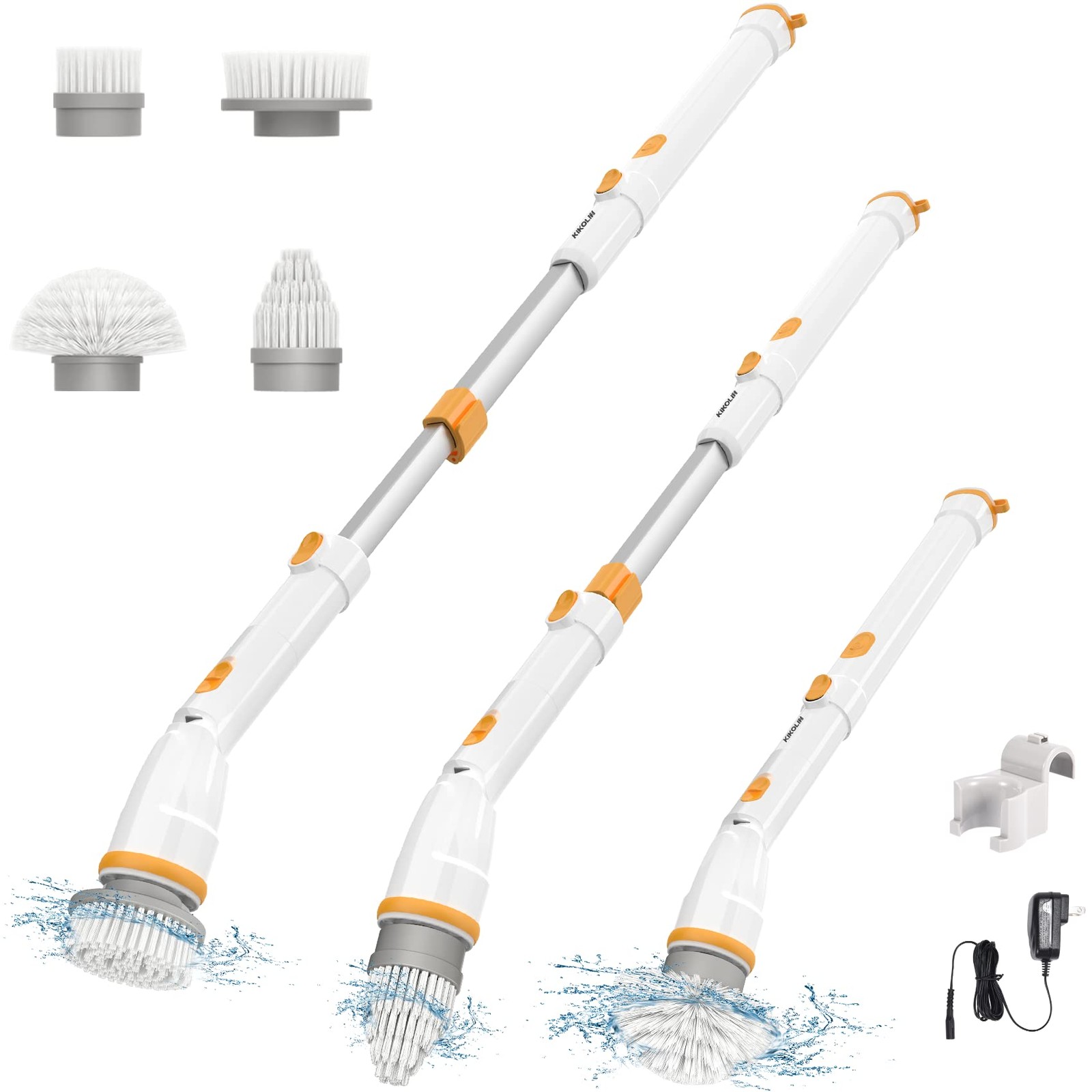 Spin Scrubber, 380RPM High Speed Power Scrubber, Cordless Cleaning Brush 2 Sp…