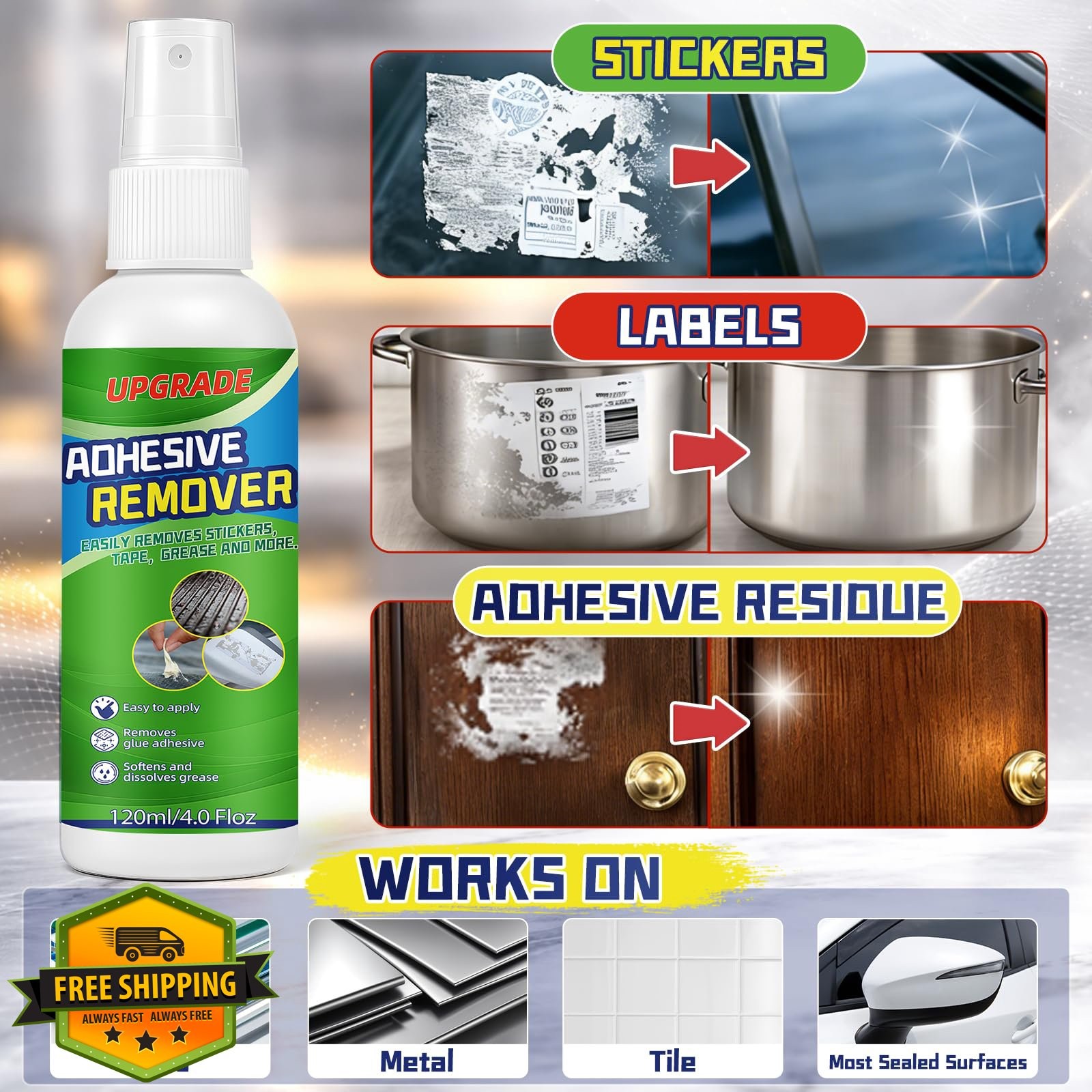 ECMOOMCE Adhesive Remover Spray Kit
