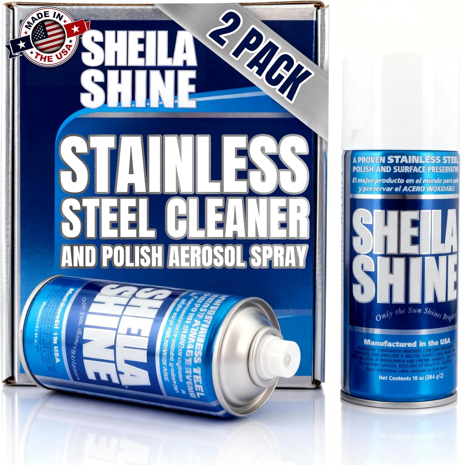 NEW,12 x 10oz Stainless Steel Cleaner and Polish -Stainless Steel Sprays Cleaner