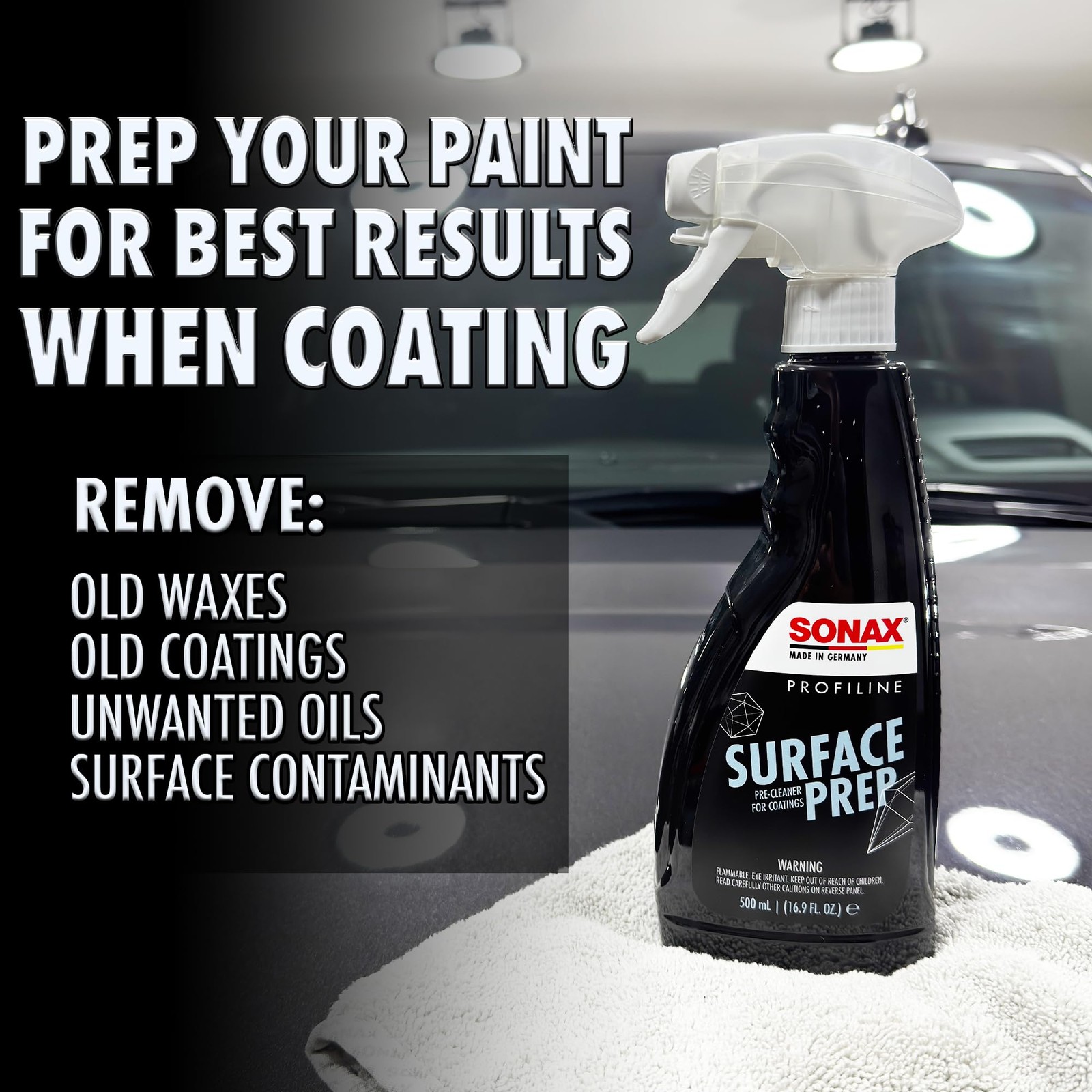 Surface Prep 500mL – Professional Paint Surface Cleaner for Ceramic Coating A…