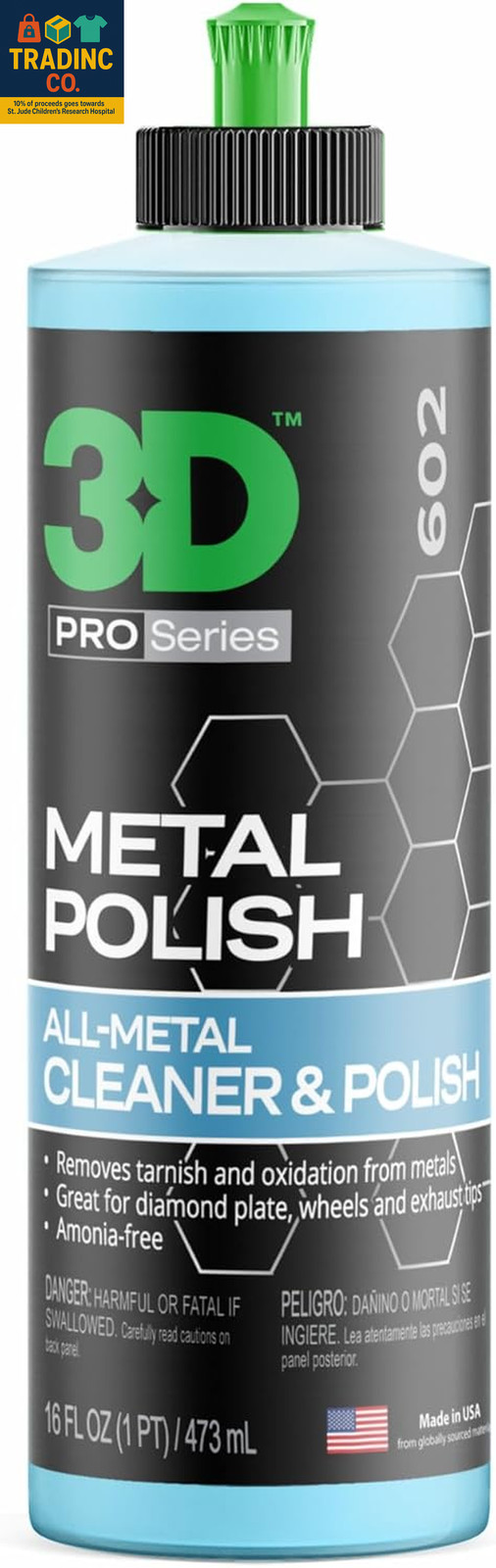 Metal Polish – Heavy Duty Car Metal Polish for Aluminum, Chrome, Brass, Copper,
