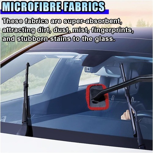 20PCS Microfiber Cloths for Windshield Cleaning Tool, Replaced Gl Size: Square