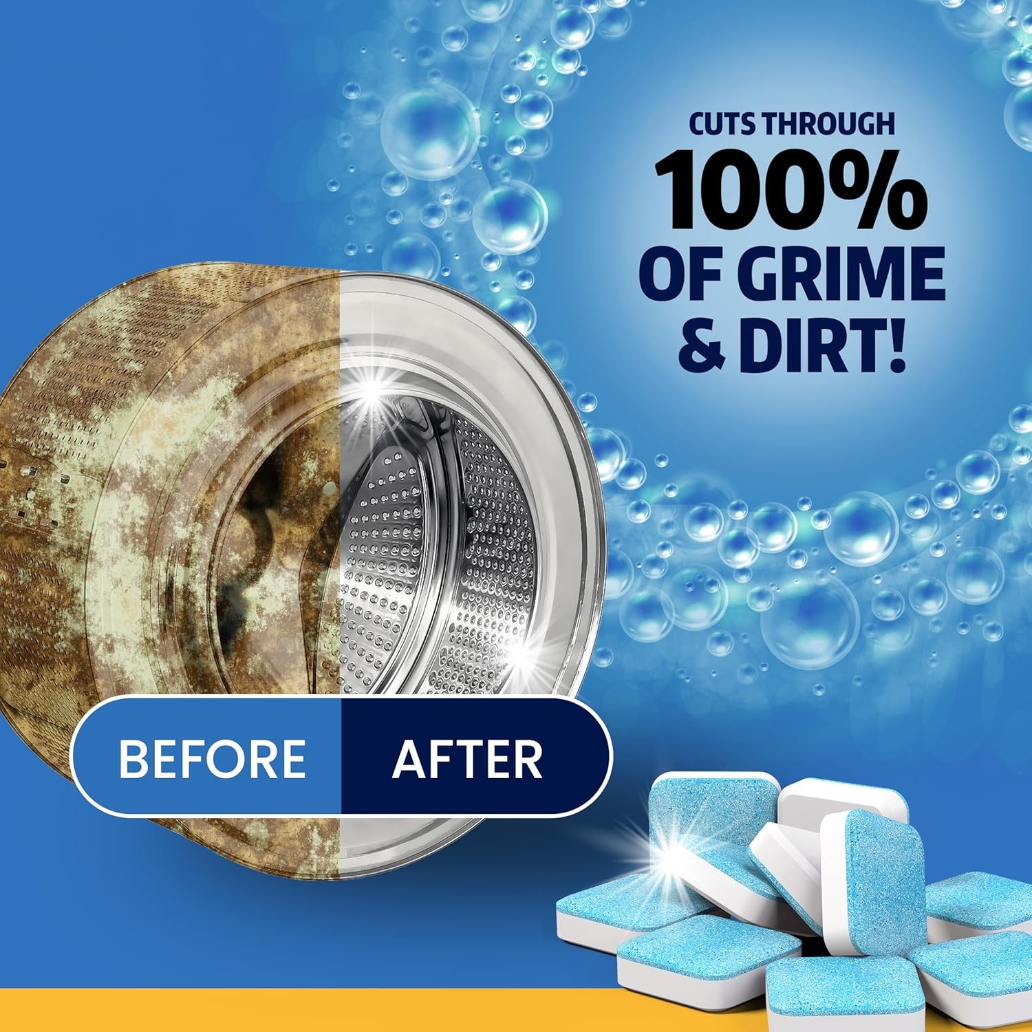 Washing Machine Cleaner Tablets 24 Pack – Deep Cleaning Tablets for Front & Top