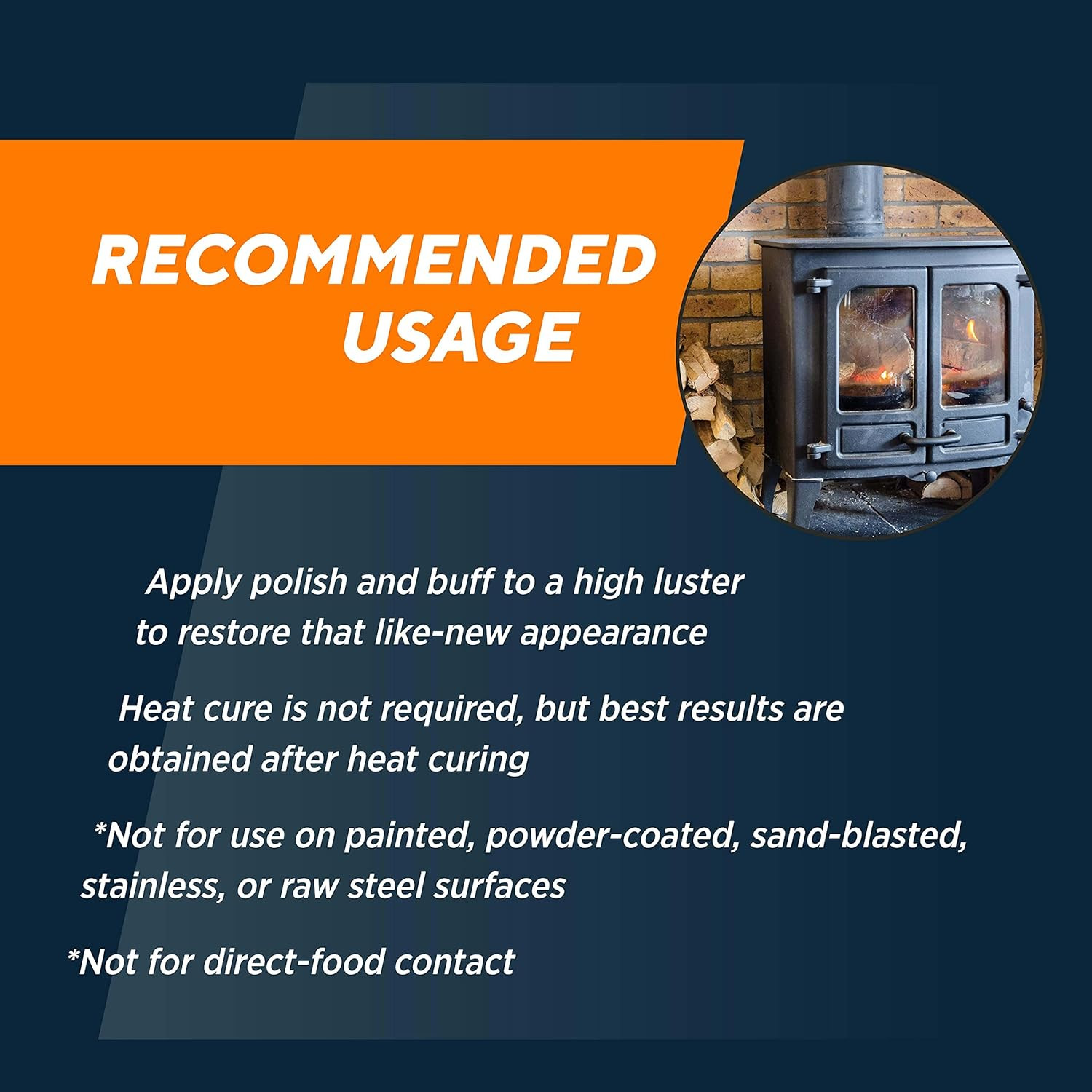 Rutland Liquid Stove and Grill Polish for Cast Iron and Steel – Restores Wood St