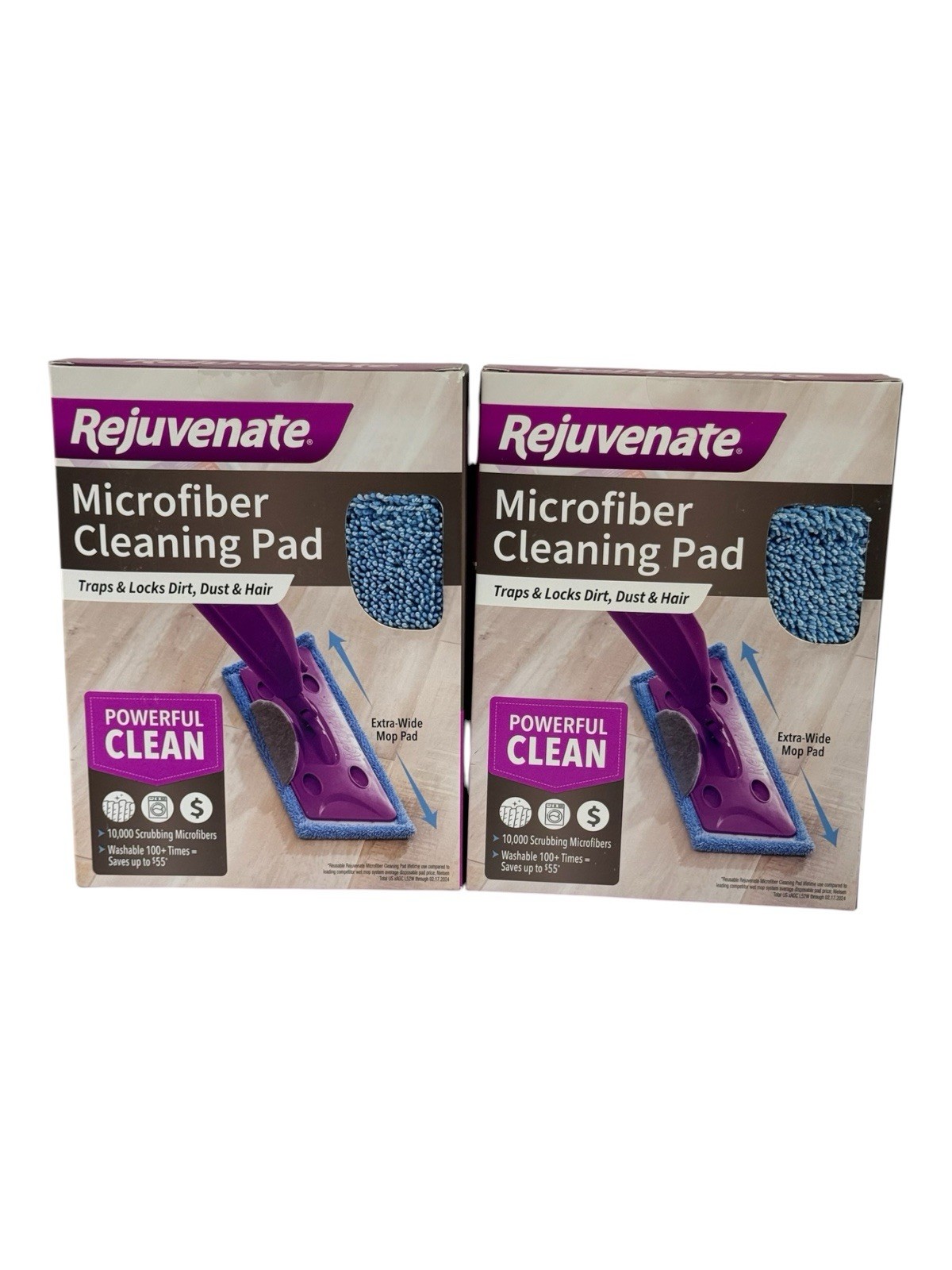 Rejuvenate Microfiber Cleaning Pads – 2 Pack – Click n Clean And Microfiber Mops