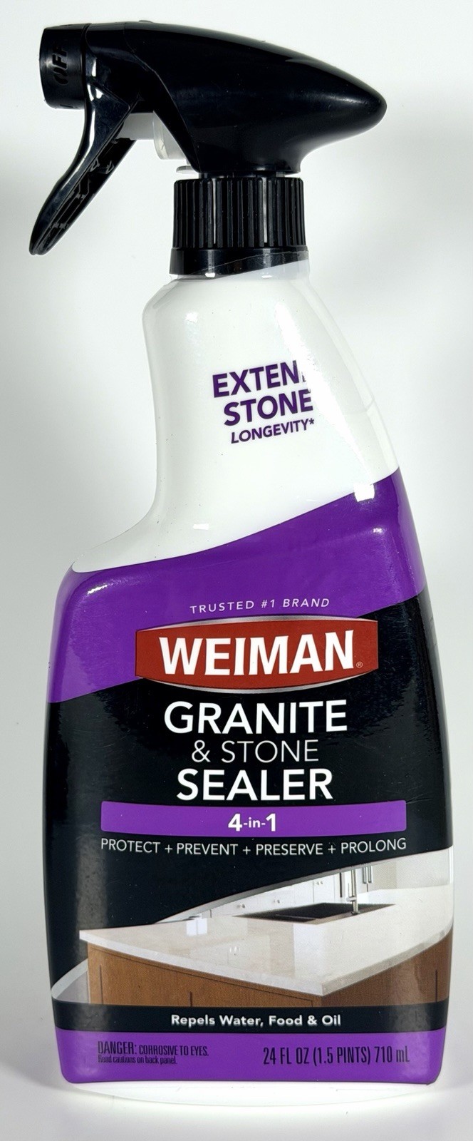 Weiman Granite & Stone Sealer 4-in-1 24 oz Protect Preserve Countertops