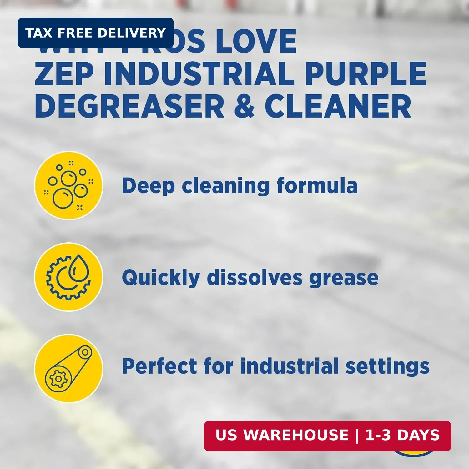 Zep Industrial Purple Cleaner and Degreaser Concentrate – 1 Gallon (Case of 4) R