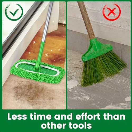 6 Pcs Reusable Microfiber Mop Pads Replacement for Sweeper Mop Washable Refills
