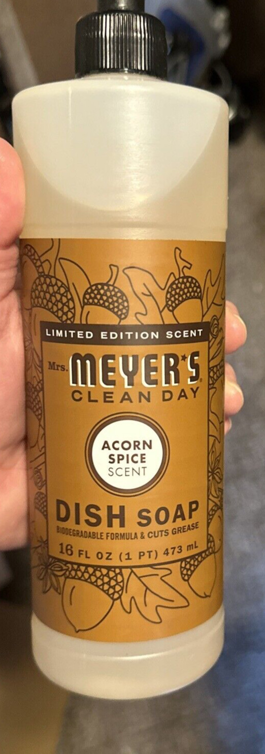 NEW, Mrs. Meyer’s Clean Day Limited Edition Acorn Spice 16oz Dish Soap #350