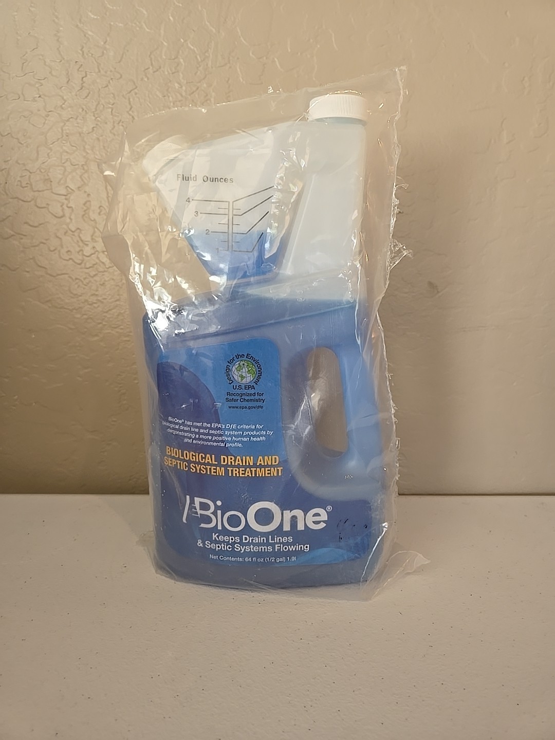 BioOne B164 64 oz. Bio Liquid Drain & Septic System Treatment Blue Brand New