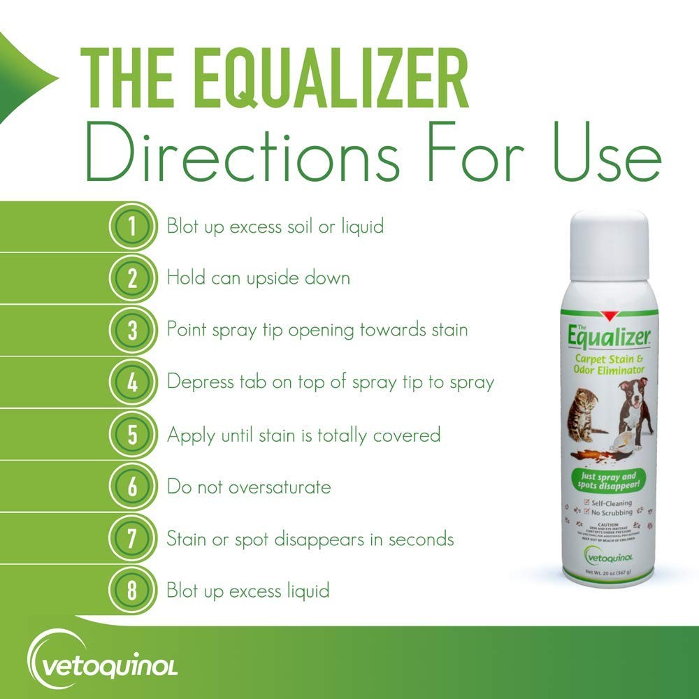 Vetoquinol Equalizer Pet Carpet Cleaner, Stain Remover Odor Eliminator, Car…