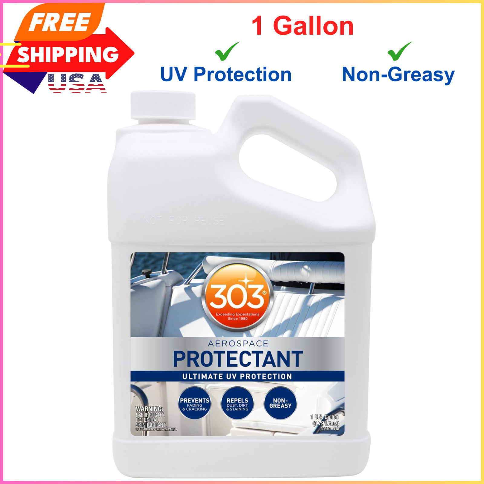 303 Marine Protectant 1 Gal Ultimate UV Protection Non Greasy Formula, Versatile