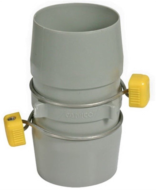 Camco 39163 Gray Plastic Coupler 9.88 H x 0.44 W x 3 Dia. in. (Pack of 2)