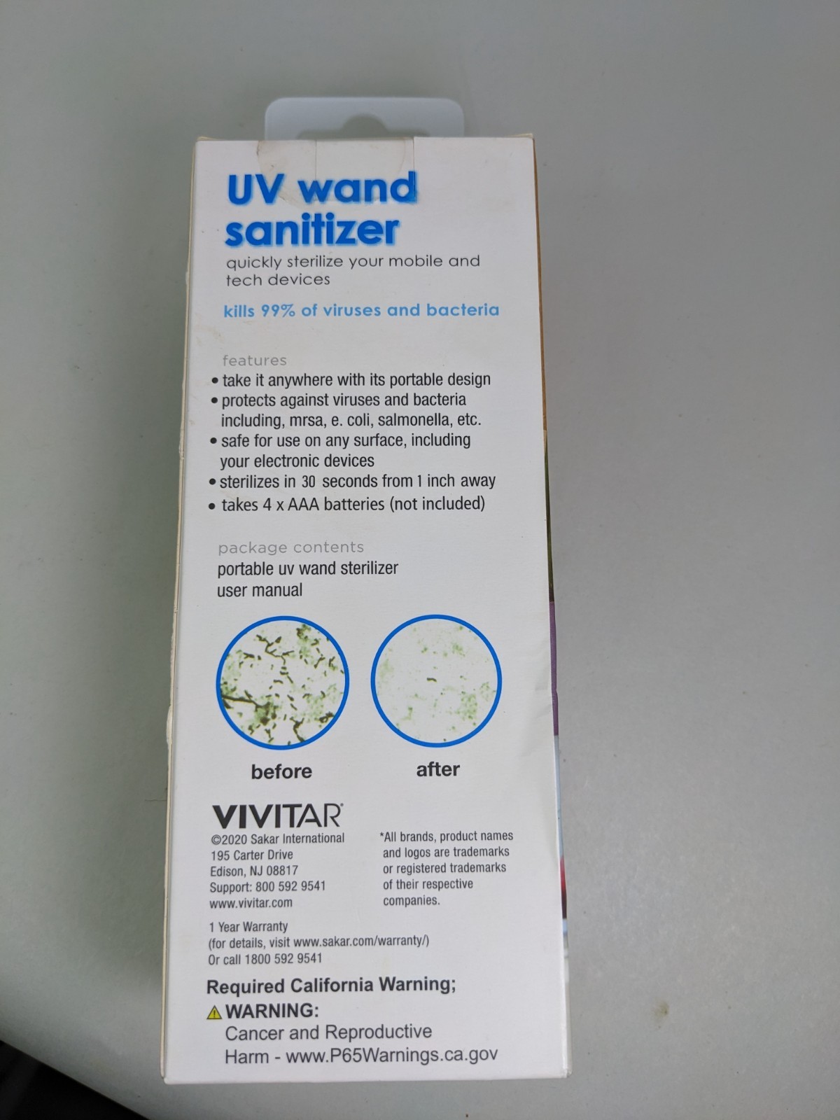 puremobile wand sanitizer Open Box New
