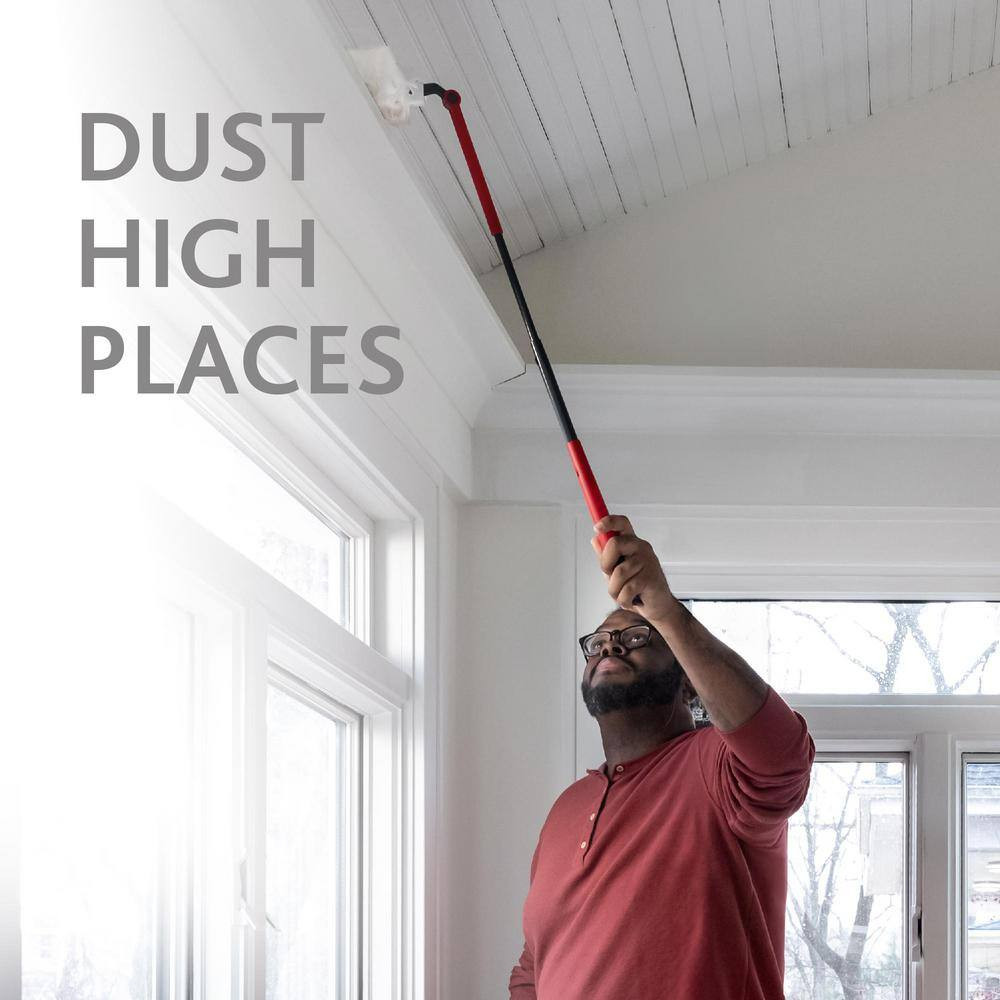 Flex and Catch Heavy Duty Dusting Kit with Stay-On Duster Hook, 5-Duster Refills
