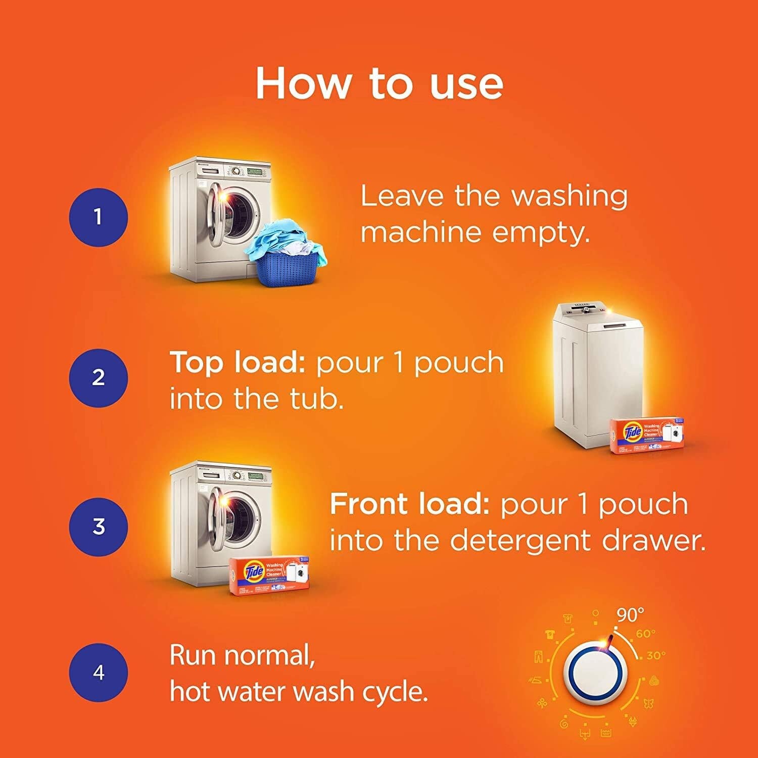 Washing Machine Cleaner by Tide, 10 Count (Packaging May Vary)