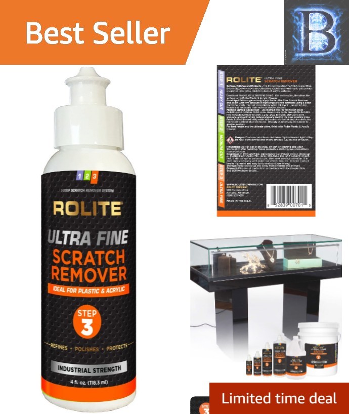 Ultra Fine Scratch Remover for Plastic & Acrylic – 4oz, Perfect for Headlights