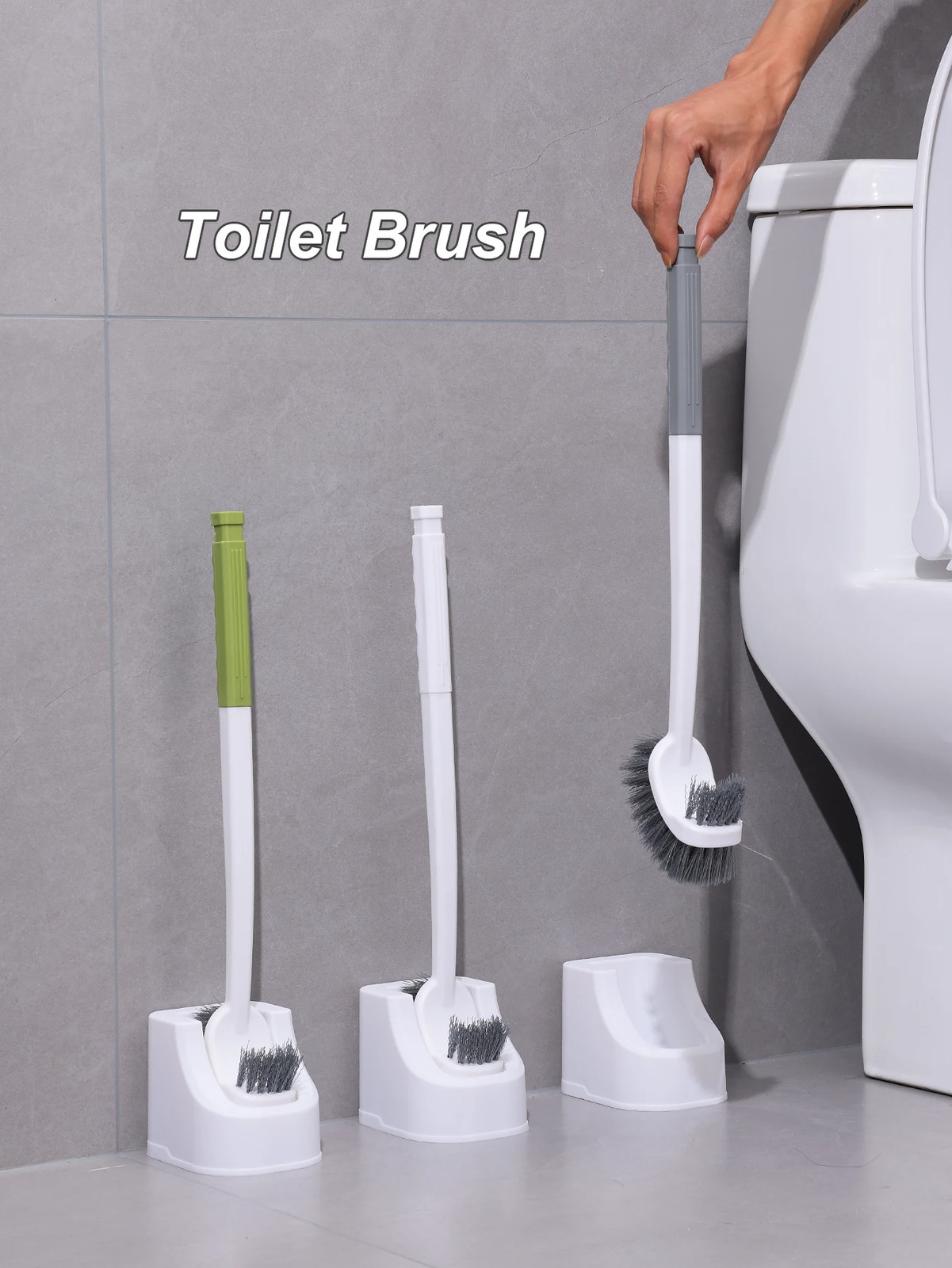 1/2pcs Household Toilet Brush With No Dead Corners No Punching In The…