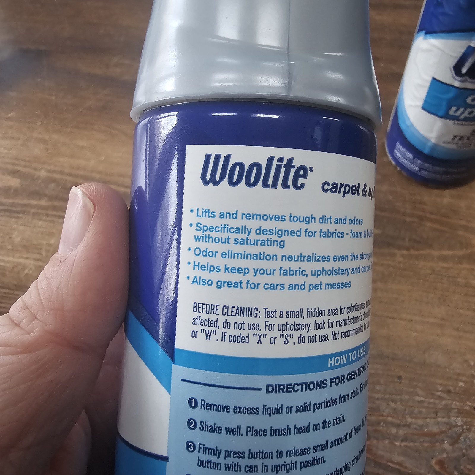 Woolite CARPET UPHOLSTERY Foam Cleaner Odor Stain Remover with Brush LOT OF TWO