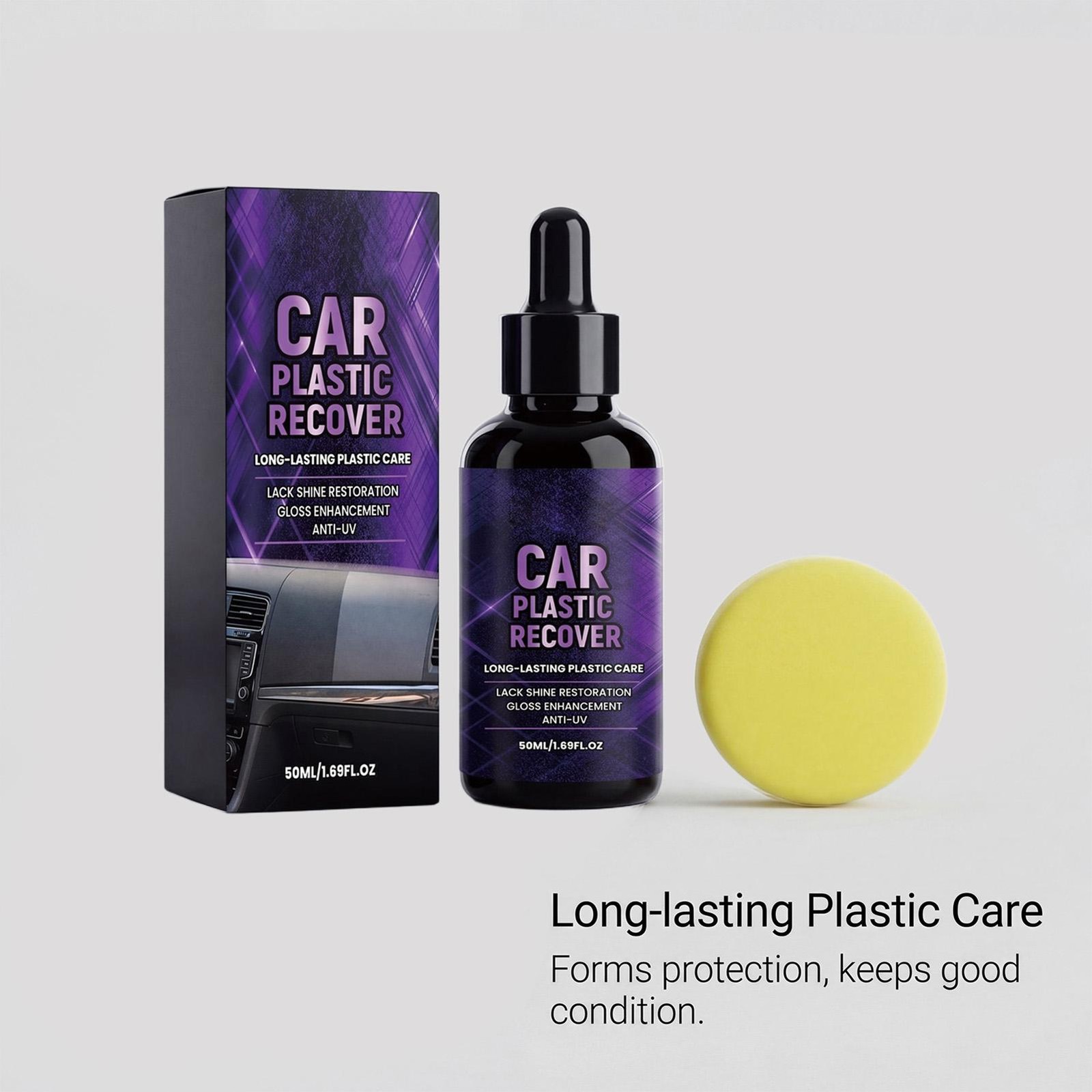 Vehicle Interior Cleaner 50ml Deep Cleaning Long Lasting Car Trim