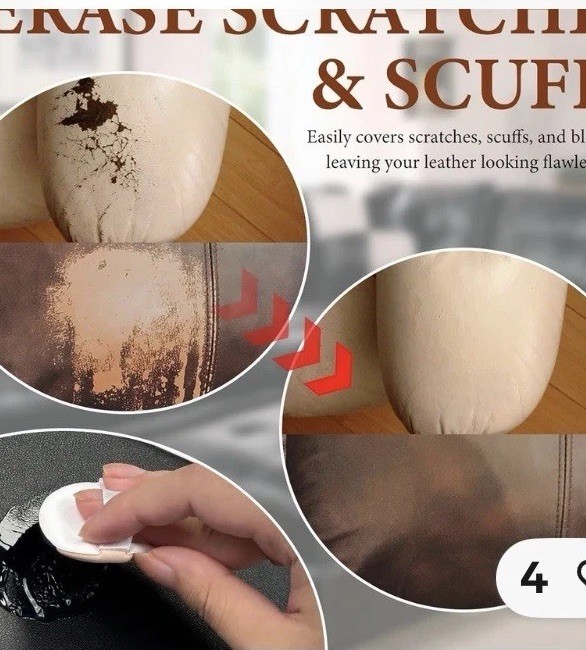 NIUB Leather Recoloring Balm Color Restorer Scratch Repair Balm, MEDIUM BROWN