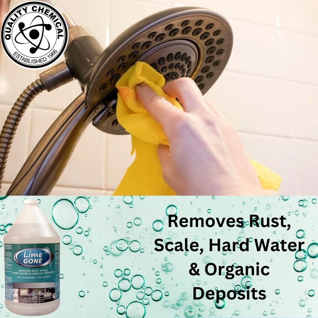Lime-Gone Remover – Calcium, Lime and Hard Water Stain Remover for Bathroom, …