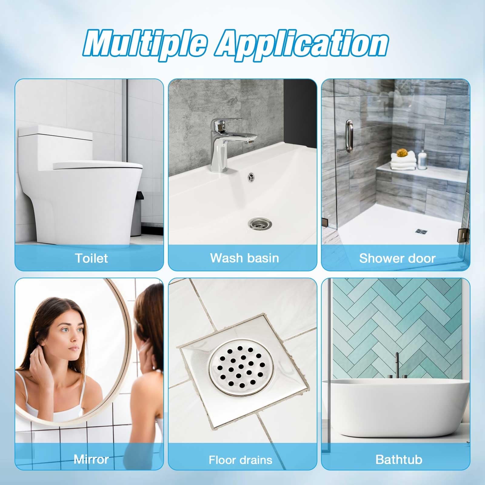 Cleaner Refill Pads 72ct Disposable Scrubber Refill Fresh Bowl Pads for Bathr…