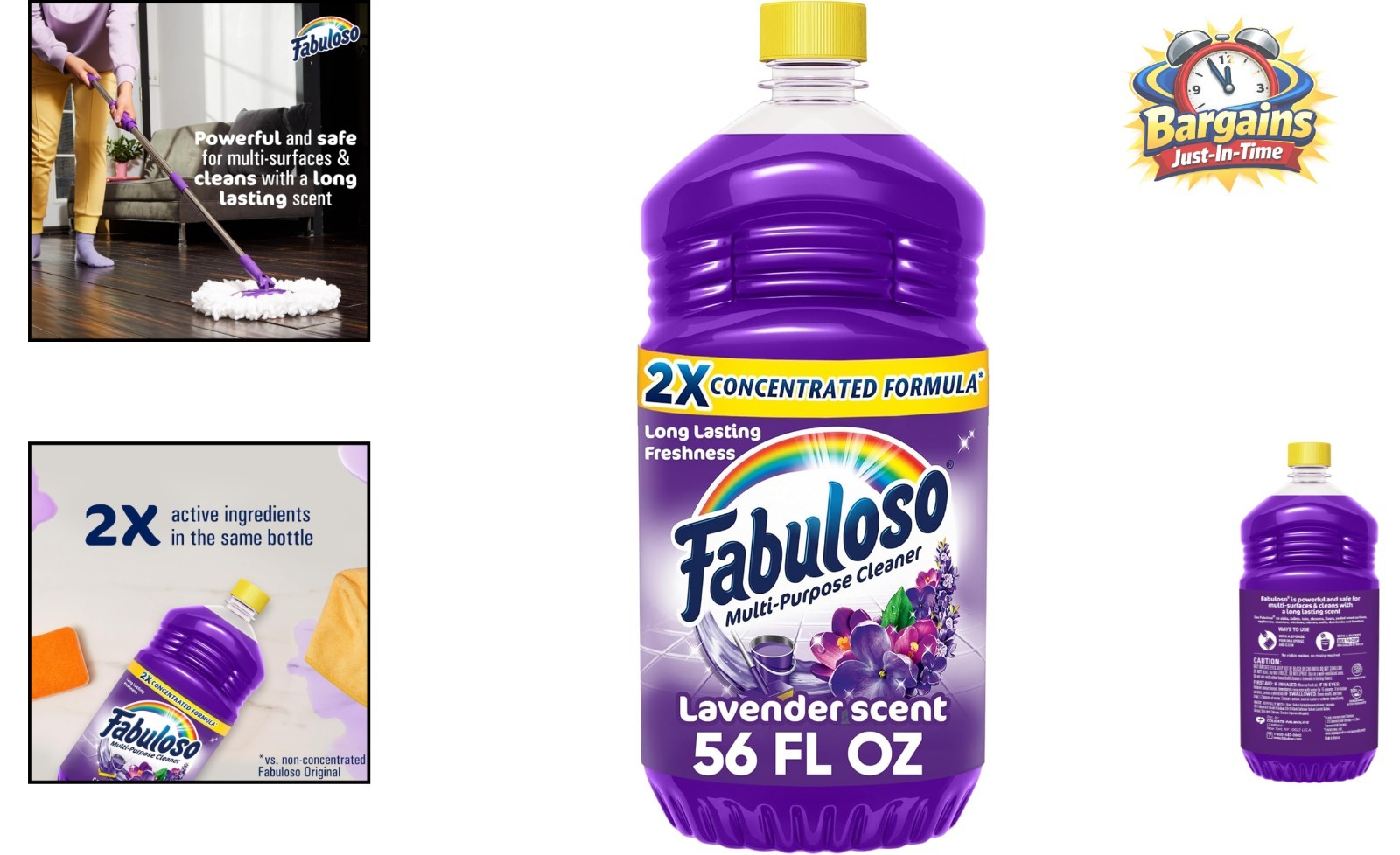 Biodegradable Lavender Cleaner – 56 Fl Oz, Residue-Free 2X Concentrated Formula