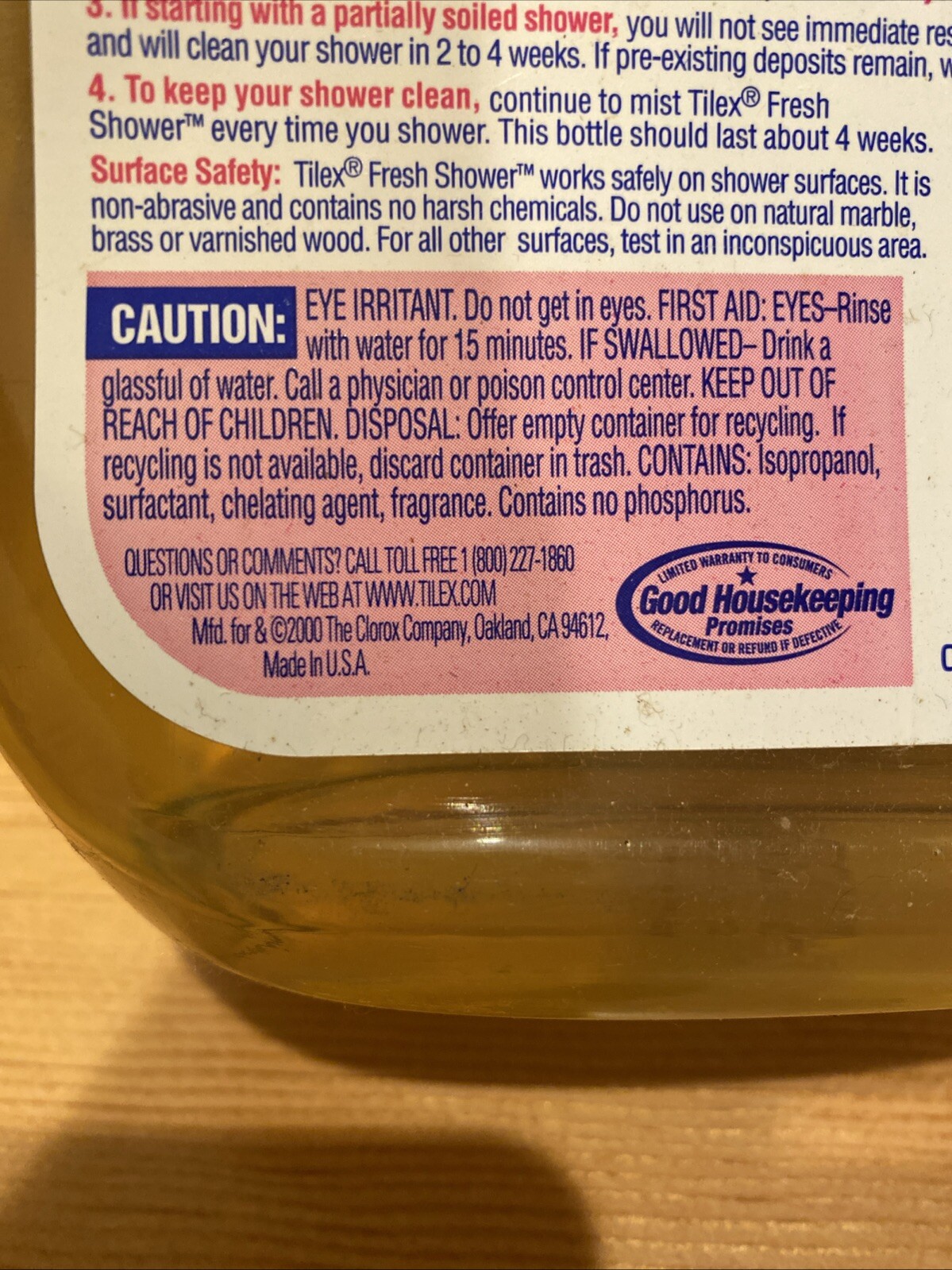 Tilex Daily Shower Cleaner Refill 64 oz Bottle Original, 2000 Made By Clorox Co