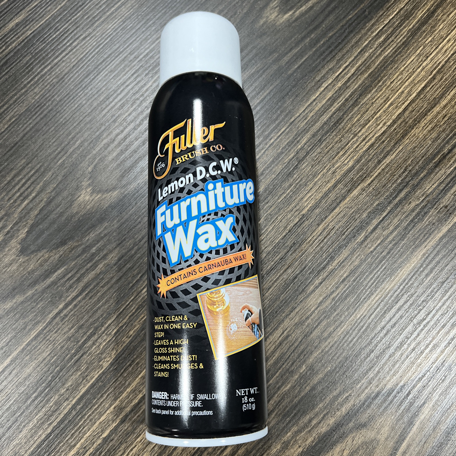 Lemon D.C.W. Furniture Wax – Dust, Clean & Wax in One Spray – 18 Oz. USED