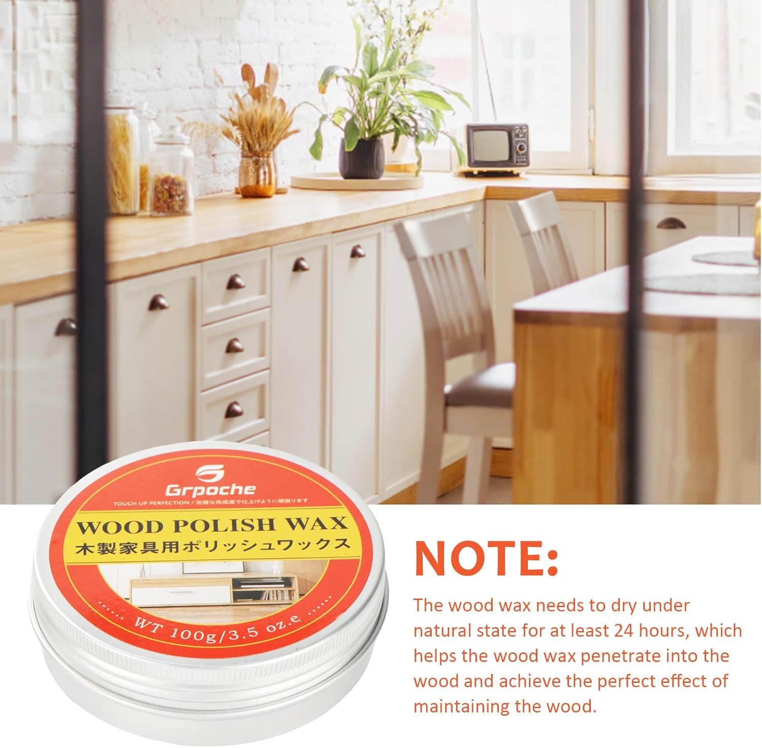Wood Wax Polish, Paste Wax for Wood Polish Furniture, Conditioner, Cleaner, Rest