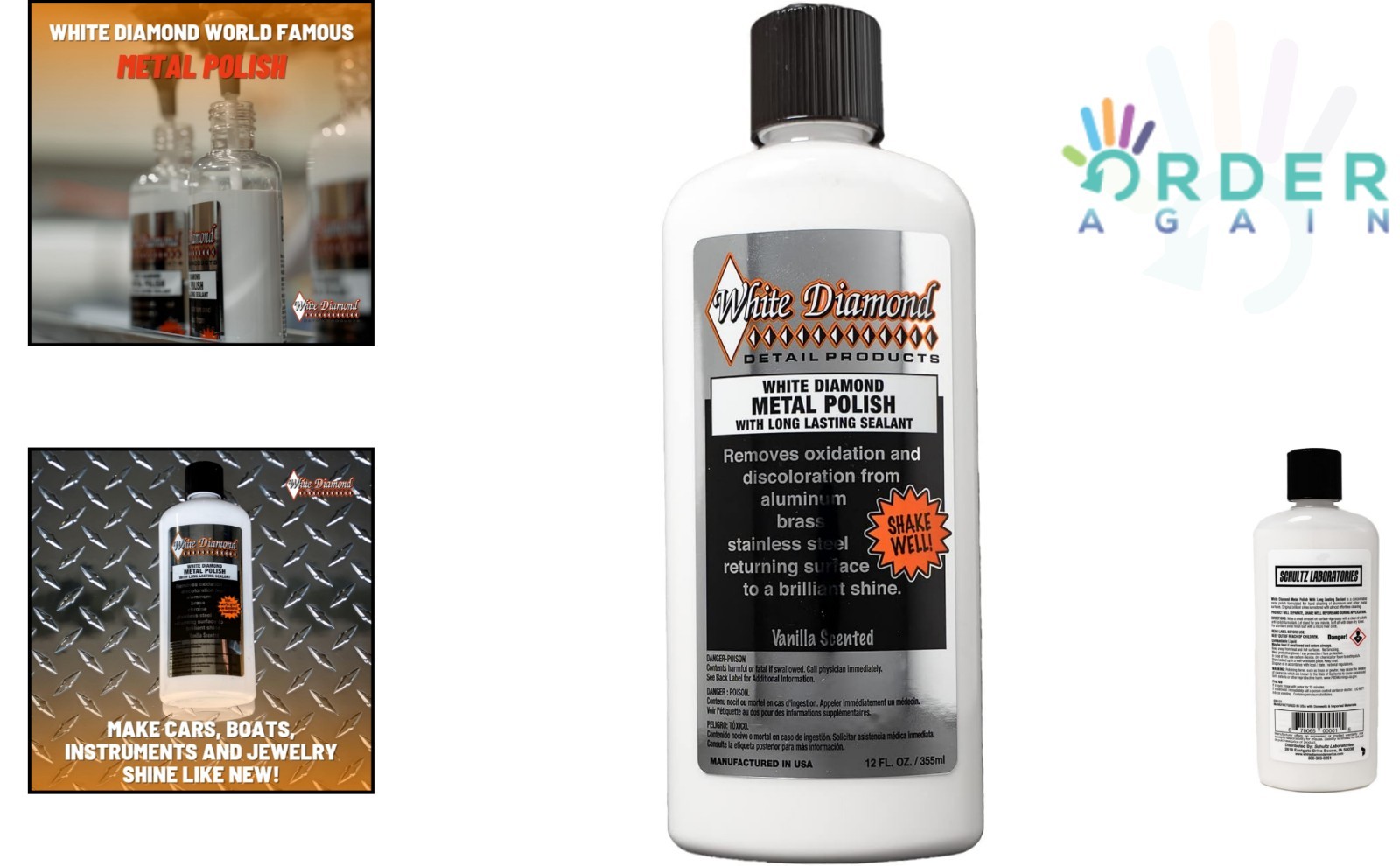 Metal Polish with Sealant 12 fl oz Cleaner Polisher Protectant for Aluminum
